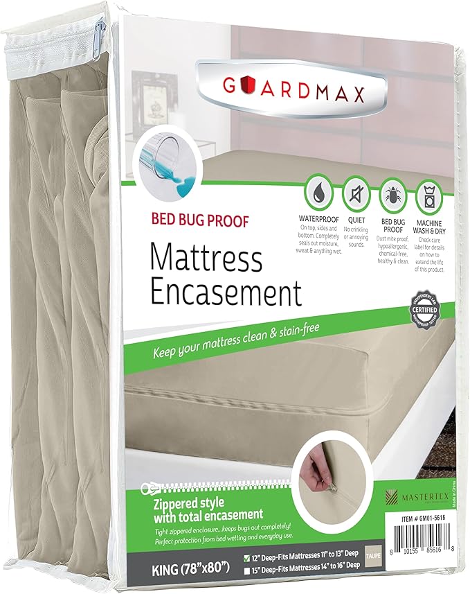 Guardmax Jersey Knitted King Zippered Mattress Encasement by Guardmax
