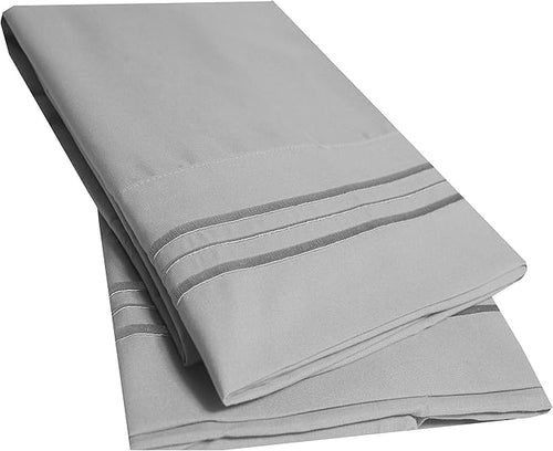 2 Pack Pillow Case Set 1800 Series Fine Brushed Microfiber Pillowcases by SweetHomeCollection