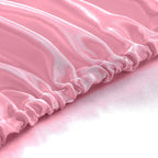 Homiest Pink Satin Fitted Twin XL Size Bed Sheet, Deep Pocket, Luxury & Ultra - Image 4