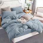 PURE ERA Jersey Knit Duvet Cover Set 100% T-Shirt Cotton Super Soft Comfy 3pc - Image 3