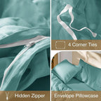 SONORO KATE 100% French Linen Duvet Cover King Size, Soft Breathable - Image 8