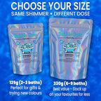 Sky Blue Bubblegum Shimmer Bath Bomb in A Bag - Image 3