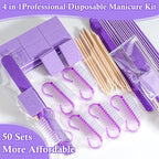 50 Sets Disposable Manicure Kit Basics 4 Piece Nail Kit - Image 6