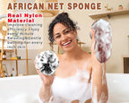 2 Pack African Net Sponge Exfoliating Body Scrubber Bath Sponge - Image 3