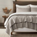 EVERGRACE Cross Stitch Pre-Washed Cotton Quilt Bedding Set Queen Size, - Image 8