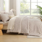 Andency Linen Oversized Queen Comforter Set, Boho Soft Warm Bedding Comforter - Image 7