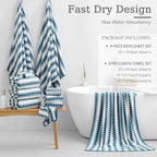 8 Piece Bathroom Towel Set |2 Oversized Bath Towels, 2 Hand Towels, 4 - Image 4