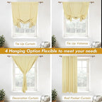 DriftAway Double Layer Linen Blackout Tie Up Curtains Thermal Insulated Fully - Image 7
