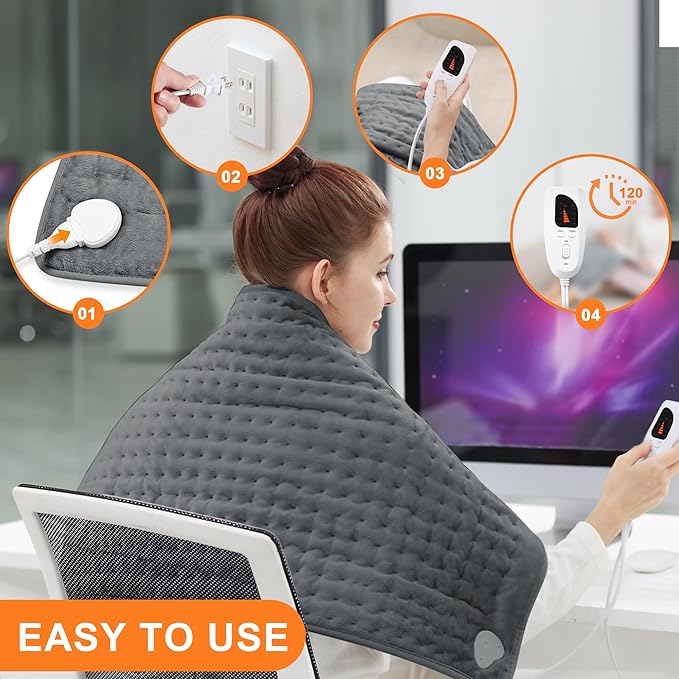 Deepsoon Heating Pad, Electric Heating Pads - Image 2