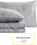 Queen Sheets Paisley Grey - Image 5
