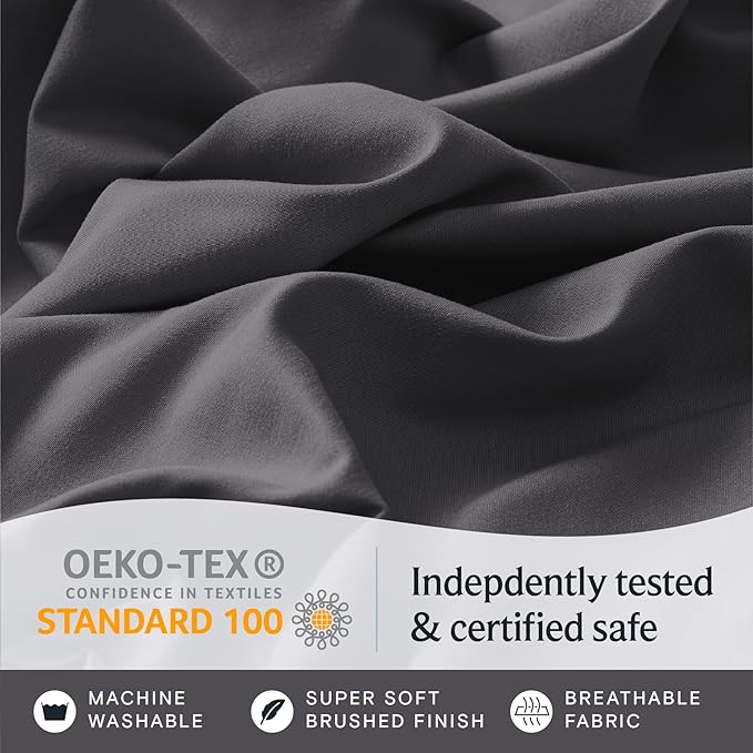LuxClub 3 PC Twin Sheet Set, Deep Pockets Wrinkle Free Cooling Bed Sheets Hotel - Image 5