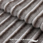 Pallene Faux Fur Plush Throw Pillow Covers 22x22 Set of 2, Luxury Soft Fluffy - Image 2