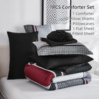 WONGS BEDDING 7 Pieces Comforter Set King Size - Image 7