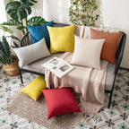MIULEE Pack of 2 Decorative Outdoor Solid Waterproof Throw Pillow Covers Euro - Image 9