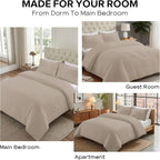 Cozyide Linen Duvet Cover Queen Size, 3 Pieces Bedding Duvet Covers, Soft - Image 7