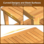 Large Bamboo Shower Bench Stool - Image 8