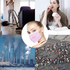 Borje Pink Disposable Face Mask 100 Pcs Pink Face Masks 3 Ply Protection Masks - Image 6
