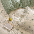 mixinni Reversible Sage Green Floral Duvet Cover Set Twin Size - Image 8