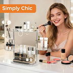 Rotating Makeup Vanity Organizer, Bathroom Countertop Cosmetic Skin Care Storage - Image 4