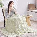 Knitted Weighted Blanket for Adult, No Beads Heavy Blanket 60” x 80'' 20lbs - Image 7