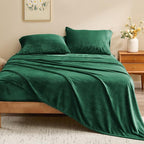 BEDELITE Flannel Sheets Twin Size Dark Green - Image 2