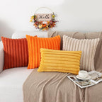 Pallene Faux Fur Plush Fall Throw Pillow Covers 16x16 Set of 2, Luxury Soft - Image 5