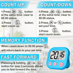 ZILLEEN Classroom Timer for Kids Teachers 12 Pack Digital Timers - Image 8