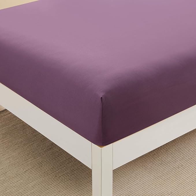 Twin Fitted Sheet Only with Full Elastic & Built in Corner Sheet Straps to - Image 3