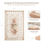 Konssy Muslin Crib Sheets 2 PCS 100% Cotton Baby Crib Sheets - Image 5
