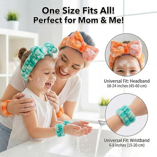 8 Pcs Spa Headband and Wristbands Set - Image 2