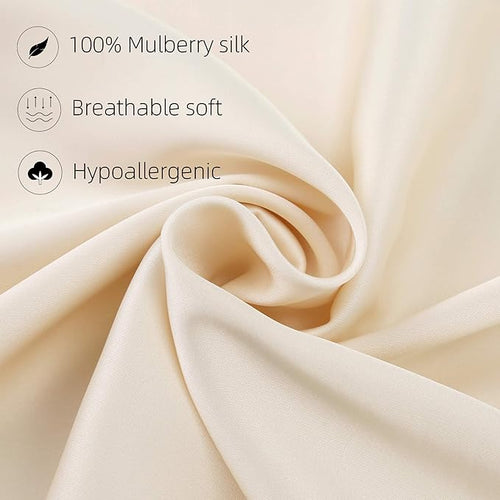 100% Silk Pillow Cases 2 Pack, Mulberry Silk Pillowcase - Image 2