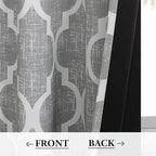 Beauoop 100% Blackout Curtains 63 Inches Long 2 Panels - Image 3