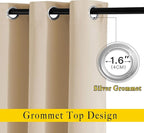 NICETOWN Biscotti Beige Blackout Curtains 84 inches Long - Image 4