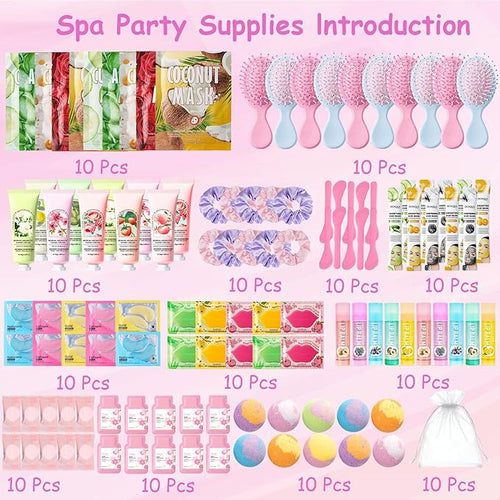 130 PCS Spa Party Supplies for Women, Include Face Masks Skincare, Hand Cream - Image 2