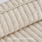 EVERGRACEHOME Cross Stitch Pre-Washed Cotton Quilt Bedding Set King Size - Image 5