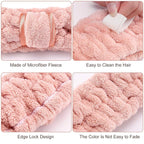 WILLBOND 4 Pack Microfiber Headbands Spa Facial Headbands Makeup Head bands - Image 3