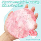 Silicone Body Scrubber 4PCS, 360° Anti-Slip & Enlarged Exfoliating Bath Glove - Image 4