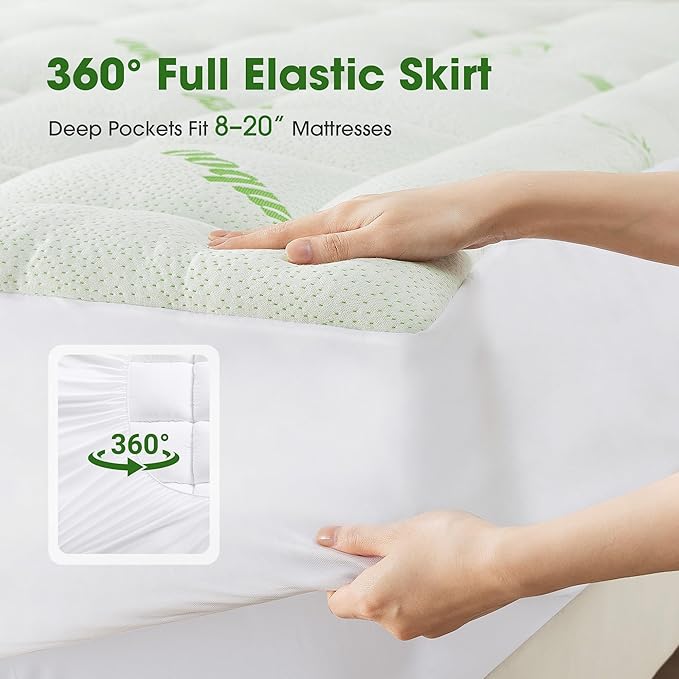 Mattress Pad California King Size, Cooling Pillow Top Mattress Topper, Ultra - Image 5