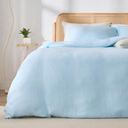 RRENEWROOTS Blue Twin Duvet Cover, 100% Sandwashed Cotton Soft Twin Size Duvet by Unknown