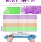 UJFQBH 4 Pieces African Net Sponge African Net Long Net Bath Sponge Exfoliating - Image 3