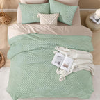 Andency King Comforter Set, Sage Green Boho Lightweight and Fluffy Bedding Set - Image 7