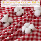 14x36 inches Red/White Plaid Ruffle Lumbar Gingham Pillow Sham 1 Piece - Image 7