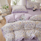 mixinni Floral Duvet Cover Set Twin Size, 100% Cotton 3-Piece Bedding Set - Image 3