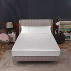 Homiest White Satin Fitted Sheet Twin Size, Deep Pocket, Luxury & Ultra Soft - Image 8