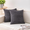 Aegero Pack of 2 Corduroy Decorative Throw Pillow Covers 16x16 Inch Soft by Unknown
