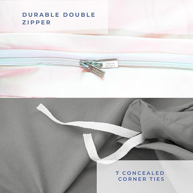 Kotton Culture 3 Pc Duvet Cover King Size Set-100% Egyptian Cotton 600 Thread - Image 4