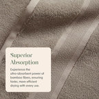Springtree Home Luxury Bamboo Rayon Bath Towel Set 6 Piece Set | 35% Bamboo - Image 5