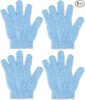 4 Pcs Shower Gloves, Exfoliating Gloves, Exfoliating Mitt, Exfoliating Body by CREHODEC