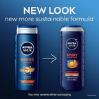 NIVEA Men Sport Body Wash with Revitalizing Minerals, Tangerine and Pepper Scent - Image 2