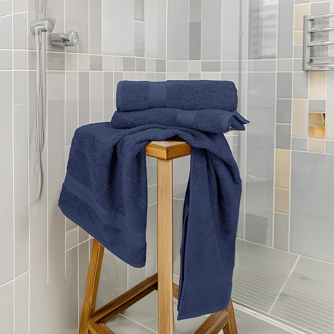 Commercial Bulk Pack of 12 Large Bath Towels – 100% Cotton Terry 24" x 50" – - Image 6